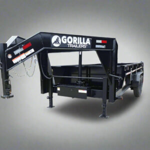 7x16 Gorilla Telescopic Gooseneck IBeam Dump Trailer 2ft Sides (2) 7K Axles