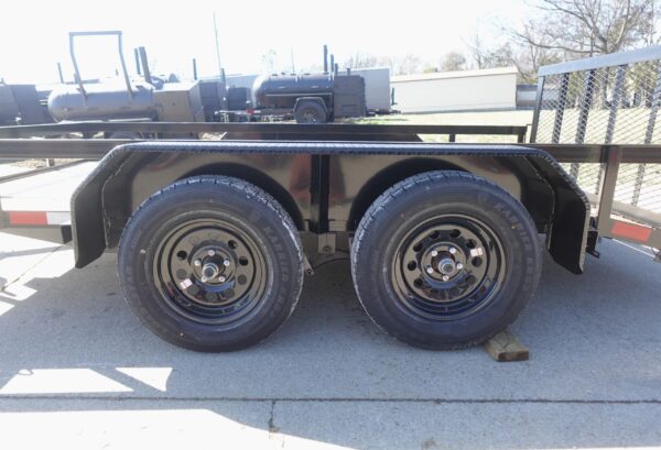 6'4" x 12 Double Axle Utility Trailer Powder Coated Dovetail (2) 3500lb Axles - Image 5