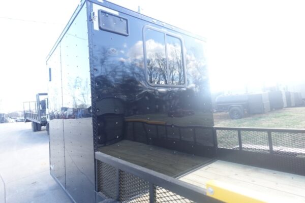 7x18 Black with Blackout Hybrid Enclosed Trailer (2) 7K Axles Storage 50 Amp Elec - Image 7