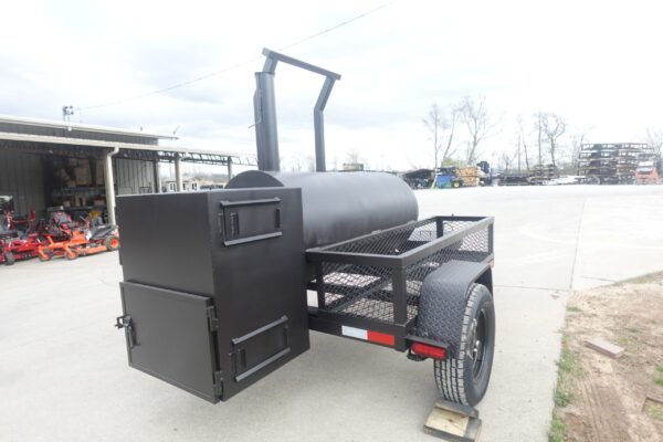250 Gal Smoker Single Door with Counter Weight and Charkettle - Image 7