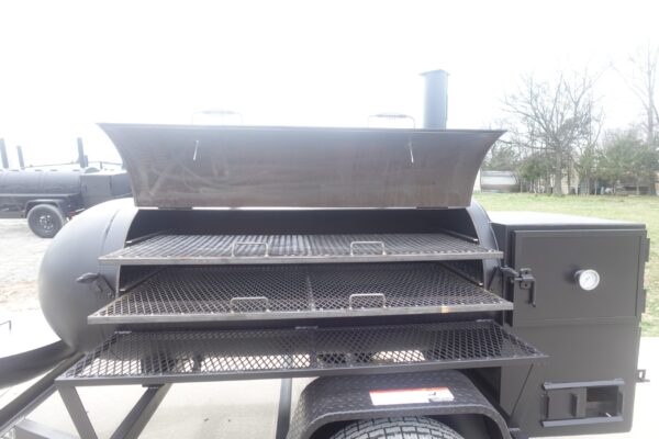 250 Gal Smoker Single Door with Counter Weight and Charkettle - Image 16