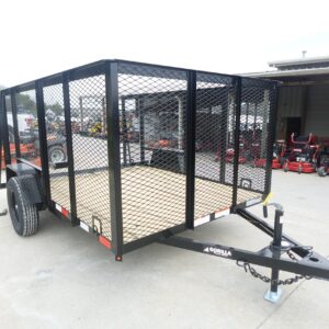 6.4x10 Utility Trailer with 4ft Mesh Sides (2) 3500lb Axle Dovetail