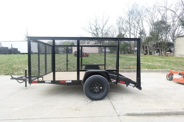 6.4x10 Utility Trailer with 4ft Mesh Sides (2) 3500lb Axle Dovetail - Image 4
