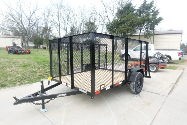 6.4x10 Utility Trailer with 4ft Mesh Sides (2) 3500lb Axle Dovetail - Image 3