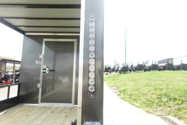 7x16 Charcoal V Nose Hybrid Enclosed Trailer (2) 5200lb Axles with Brakes - Image 12