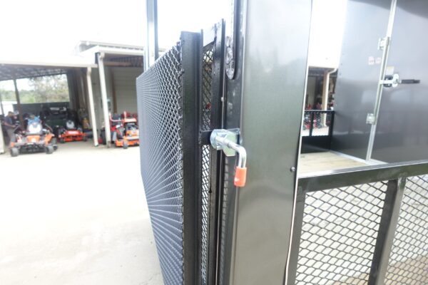 7x16 Charcoal V Nose Hybrid Enclosed Trailer (2) 5200lb Axles with Brakes - Image 13