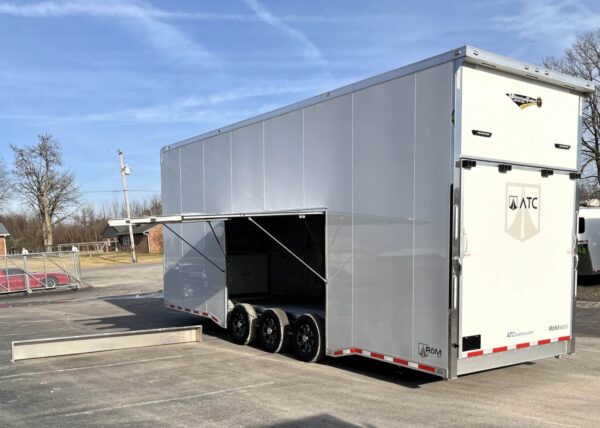 Enclosed ATC Car Trailer 2025 30′ Aluminum Stacker ROM 800 #4003