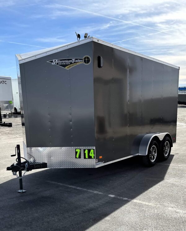 Enclosed Cargo Trailer 2025 7′ X 14′ Hero w/Aluminum Wheels & Ramp Door #8445 - Image 5
