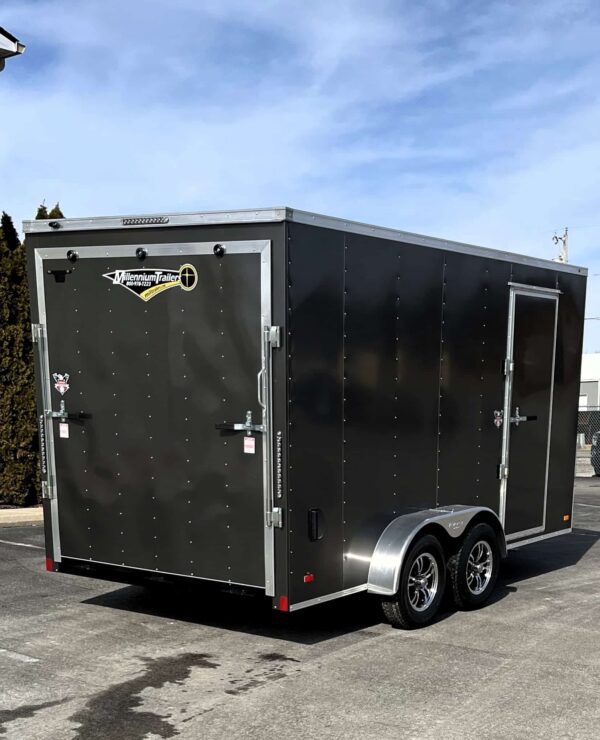 Enclosed Cargo Trailer 2025 7′ X 14′ Hero w/Aluminum Wheels & Ramp Door #8445 - Image 7