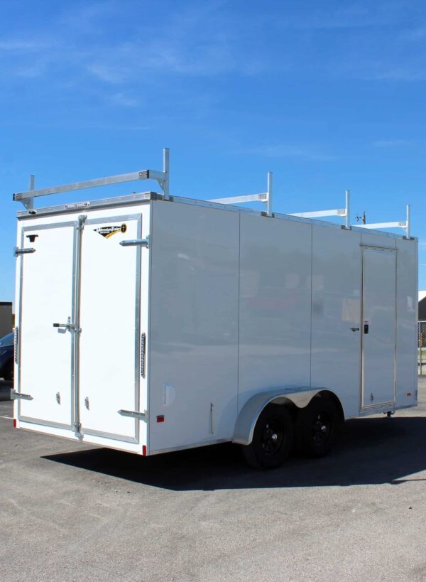Enclosed Cargo Trailer 2025 7′ X 16′ w/Ladder Racks & 7′ Interior #6927 - Image 6