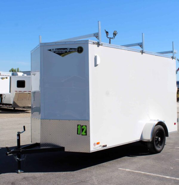Enclosed Cargo Trailers For Sale 2025 6′ X 12′ Double Rear Doors V-Nose #8960 - Image 5