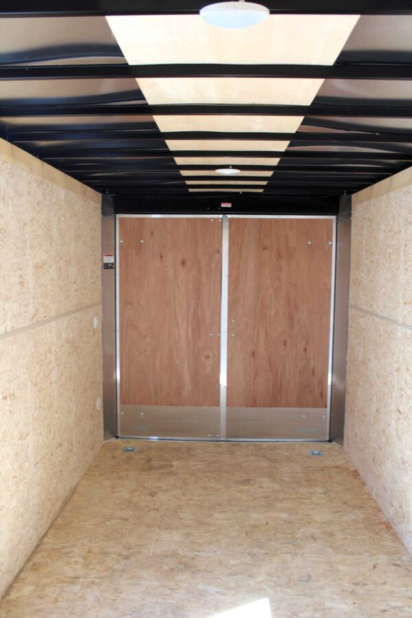 Enclosed Cargo Trailers For Sale 2025 7′ X 14′ Ladder Racks & PolyCor Exterior #8958 - Image 4