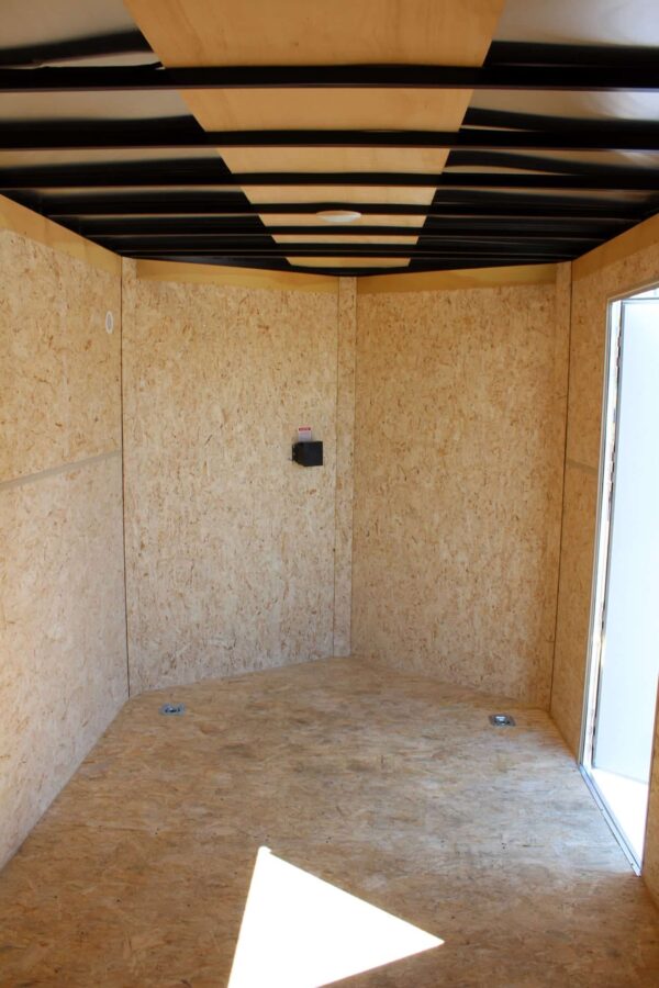 Enclosed Cargo Trailers For Sale 2025 7′ X 14′ Ladder Racks & PolyCor Exterior #8958 - Image 3