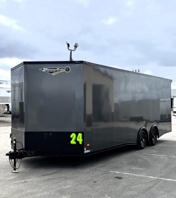 Enclosed Car Hauler 2025 24′ Blaze w/Finished Interior/Aluminum Wheels & Rear Wing #8635
