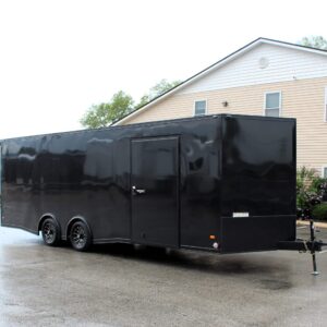 Enclosed Car Hauler 2025 24′ Blaze w/Finished Interior/Aluminum Wheels & Rear Wing #8506