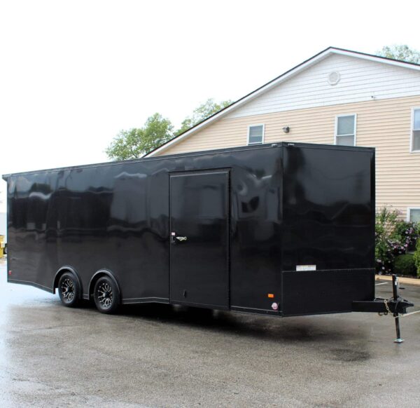Enclosed Car Hauler 2025 24′ Blaze w/Finished Interior/Aluminum Wheels & Rear Wing #8506