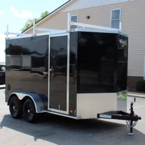 Enclosed Cargo Trailers For Sale 2025 6′ X 12′ Ladder Racks Slant V-Nose #8959