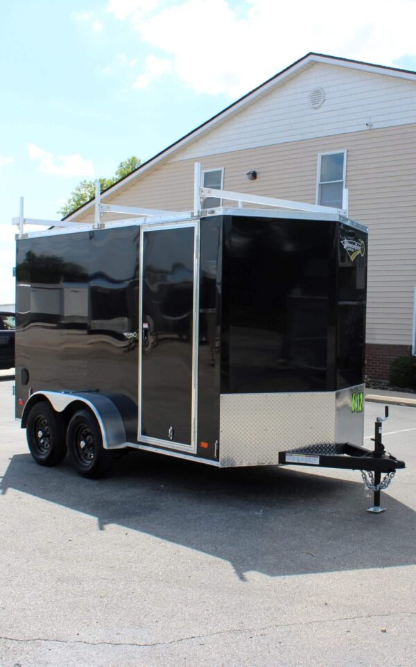 Enclosed Cargo Trailers For Sale 2025 6′ X 12′ Ladder Racks Slant V-Nose #8959