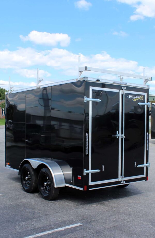 Enclosed Cargo Trailers For Sale 2025 6′ X 12′ Ladder Racks Slant V-Nose #8959 - Image 7