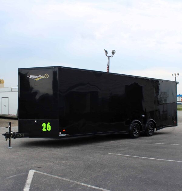 Enclosed Car Hauler 2025 26′ Blaze Finished 7′ Interior & Rear Wing #9138