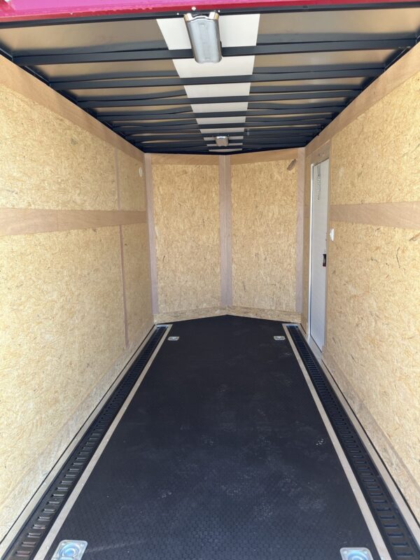 Pre-Owned Enclosed Cargo Trailer 2025 6′ X 12′ Installed Recessed E-Track, D-Rings & Coin Flooring #2770 - Image 3