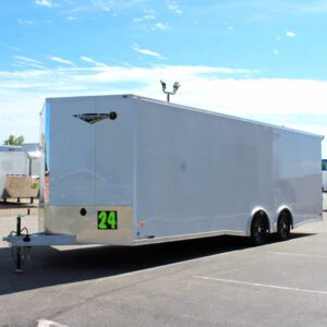 Enclosed Car Hauler 2025 24′ Aluminum Blaze w/Aluminum Wheels/Rear Wing & Finished Interior #9500