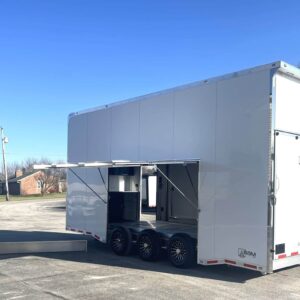 Enclosed ATC Car Trailer 2025 24′ Aluminum Stacker ROM 800 #4238