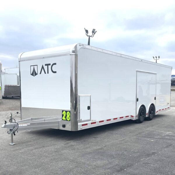 Enclosed ATC Car Trailer Loaded 2025 28′ Aluminum ROM 550 LifeTrac & Large Escape Door #4655 - Image 5