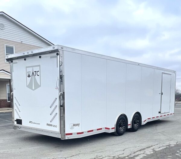 Enclosed ATC Car Trailer Loaded 2025 28′ Aluminum ROM 550 LifeTrac & Large Escape Door #4655 - Image 7