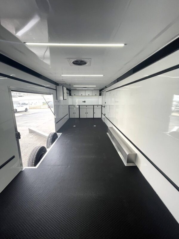 Enclosed ATC Car Trailer Loaded 2025 28′ Aluminum ROM 550 LifeTrac & Large Escape Door #4655 - Image 3
