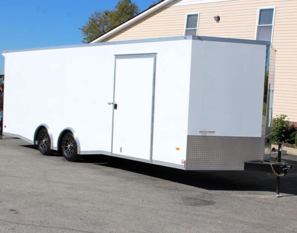 Enclosed Car Hauler 2025 24′ Blaze w/Aluminum Wheels/Rear Wing & Finished Interior #7515