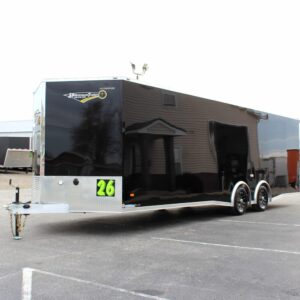 Enclosed Car Hauler 2025 26′ Aluminum Blaze Finished 7′ Interior & Rear Wing #8571