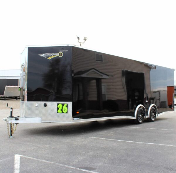 Enclosed Car Hauler 2025 26′ Aluminum Blaze Finished 7′ Interior & Rear Wing #8571