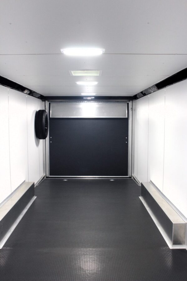 Enclosed Car Hauler 2025 26′ Aluminum Blaze Finished 7′ Interior & Rear Wing #8571 - Image 4