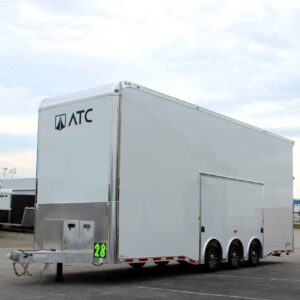 Enclosed ATC Car Trailer 2025 28′ Aluminum Stacker ROM 800 #4105