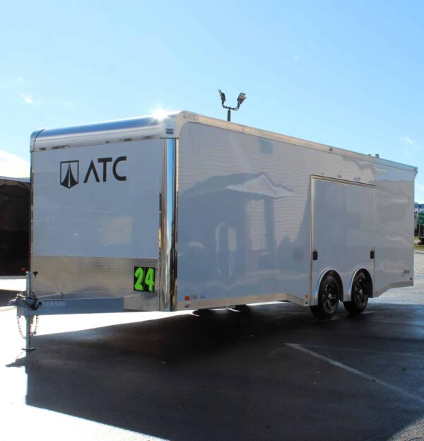 Enclosed ATC Car Trailer 2025 24′ Aluminum ROM 450 w/Large Escape Door & Removable Wheelbox #3641 - Image 6