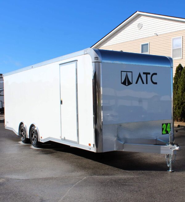 Enclosed ATC Car Trailer 2025 24′ Aluminum ROM 450 w/Large Escape Door & Removable Wheelbox #3641 - Image 5