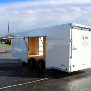 Enclosed ATC Car Trailer 2025 24′ Aluminum ROM 450 w/Large Escape Door & Removable Wheelbox #3640