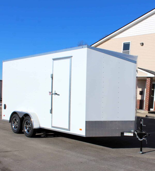 Enclosed Cargo Trailer 2025 7′ X 16′ Hero w/7′ Interior, Alum Wheels & Ramp Door #7971 - Image 5