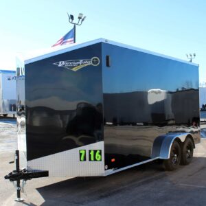 Enclosed Cargo Trailers 2025 7′ X 16′ Scout w/Ramp Door & 7′ Interior #8226