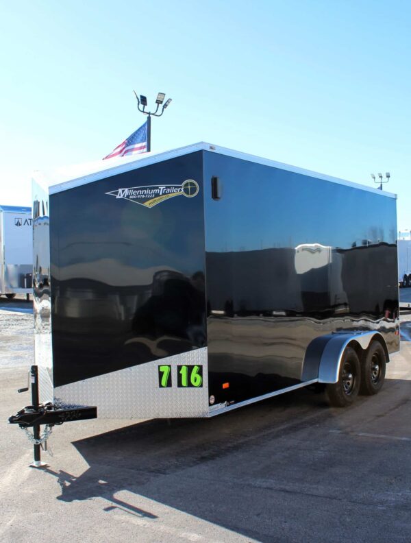Enclosed Cargo Trailers 2025 7′ X 16′ Scout w/Ramp Door & 7′ Interior #8226