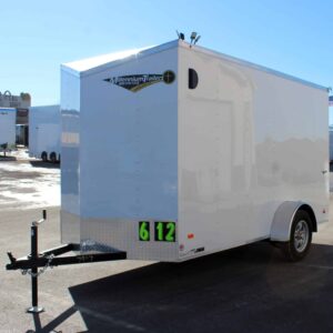 Enclosed Cargo Trailer 2025 6′ X 12′ Hero w/Ramp Door & Aluminum Wheels #7947
