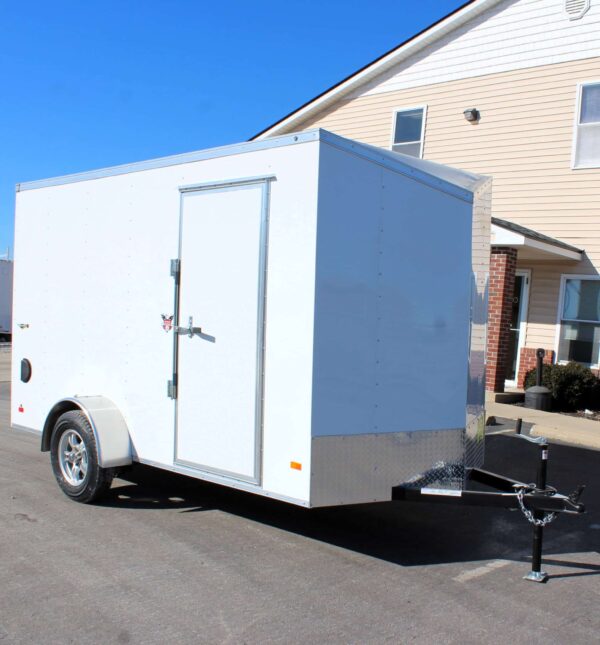 Enclosed Cargo Trailer 2025 6′ X 12′ Hero w/Ramp Door & Aluminum Wheels #7947 - Image 5
