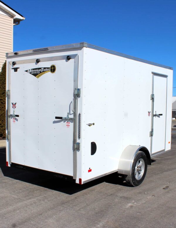 Enclosed Cargo Trailer 2025 6′ X 12′ Hero w/Ramp Door & Aluminum Wheels #7947 - Image 6