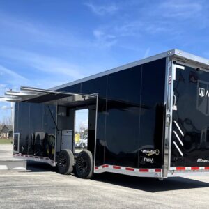 Enclosed ATC Car Trailer 2025 28′ Aluminum ROM 550 Large Escape Door & LifeTrac #4351