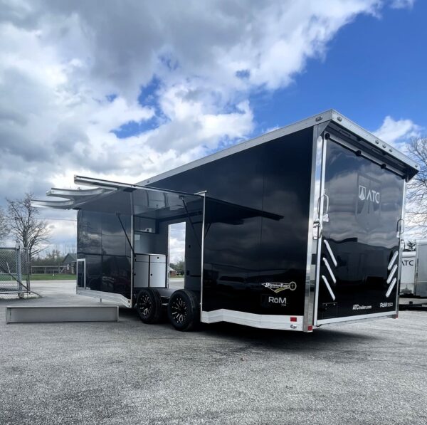 Enclosed ATC Car Trailer 2025 24′ Aluminum ROM 550 Large Escape Door & LifeTrac #4405