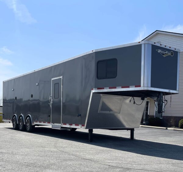 Enclosed Race Car Trailer With Mini Living Quarters 2024 40′ Millennium Gooseneck #0066