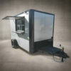 7' X 12' Silver Flat Front Custom Concession Trailer