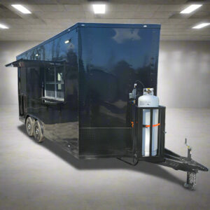 8.5' X 16' Black Concession Trailer Food Event Catering