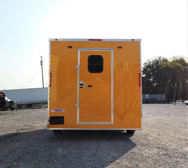 8.5' x 12' Yellow Concession Food V-Nose Trailer - Image 12